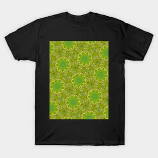 Lime Green Clover or Flower Looking Pattern - WelshDesignsTP003 T-Shirt